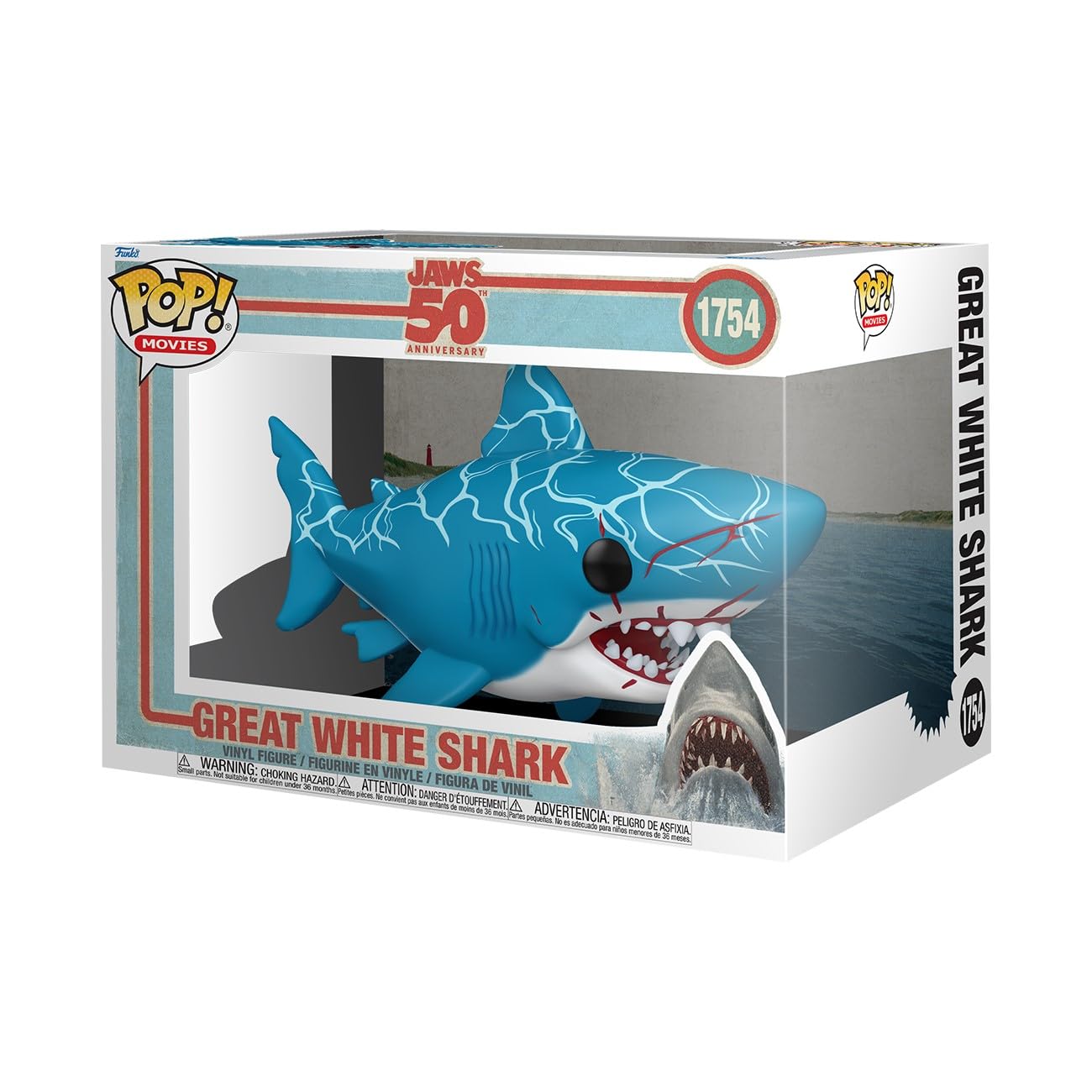 Funko Pop! Películas: Jaws - Great White Shark 6-Pulgadas (Retro)