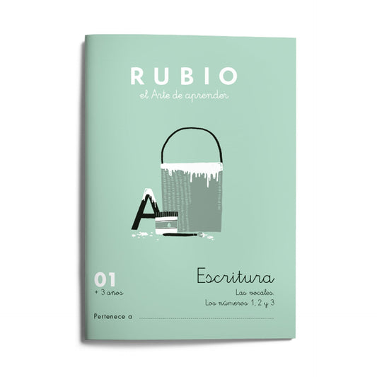 01 Escritura RUBIO | Las las vocales (o, i, u). Los numeros 1, 2 y 3 | +3 años