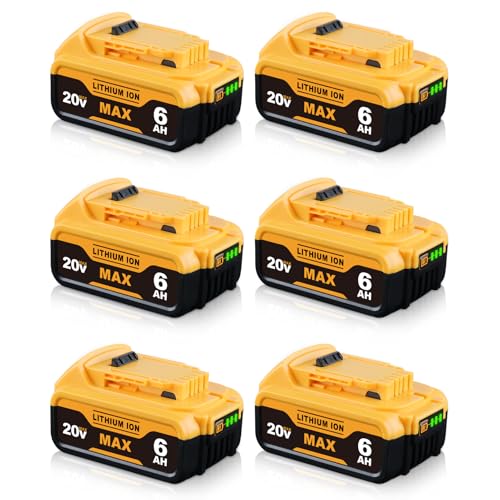 Paquete-de-6-baterías-DCB200-de-6000-mAh-de-repuesto-para-Dewalt-de-20-V,-compatibles-con-baterías-de-iones-de-litio-Dewalt-DCB201,-DCB203,-DCB204,-DCB206,-DCB207,-series-DCD/DCF/DCG-y-herramientas-inalámbricas.