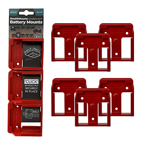 Soporte-de-batería-StealthMounts-compatible-con-Makita-de-18-V-(paquete-de-6)---Rojo-|-Soportes-de-batería-StealthMounts-|-Fabricado-en-el-Reino-Unido