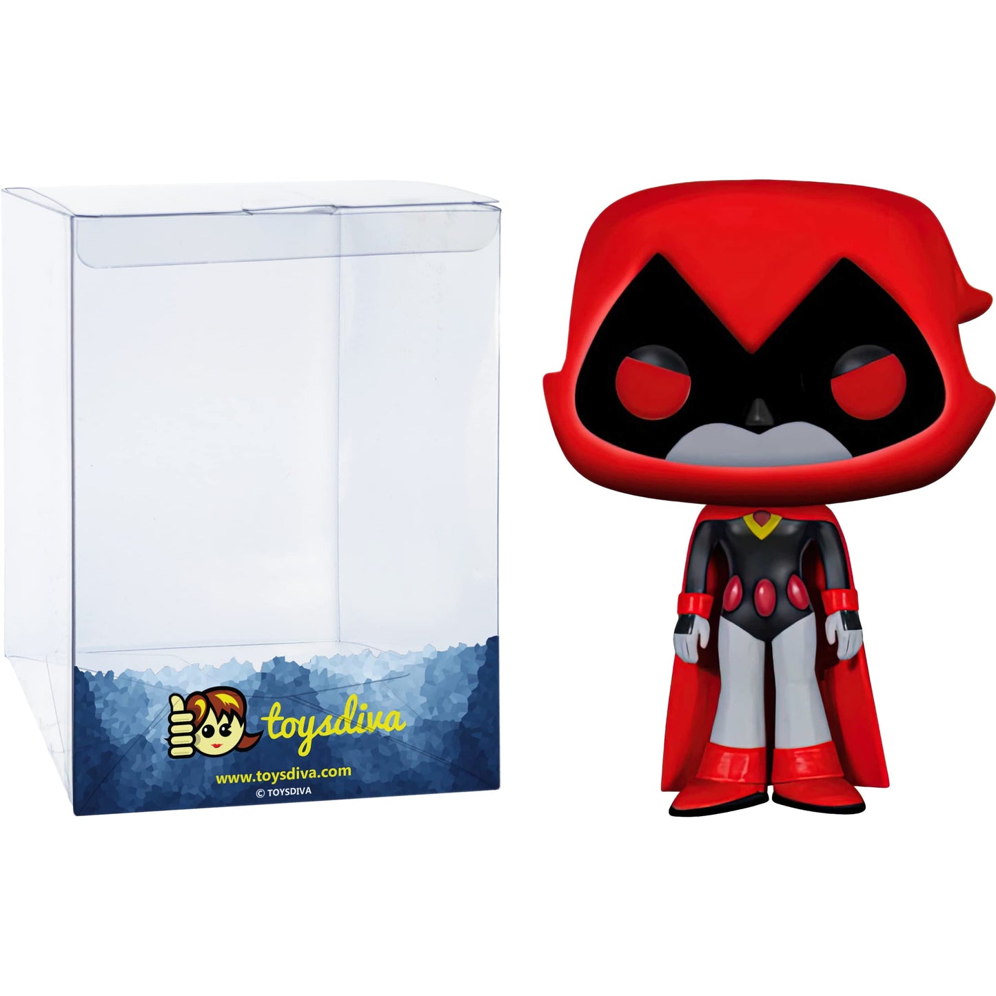 Funko Raven [Red] (Toys R Us Exc): P o p ! TV Figura de Vinilo Pack with 1 Compatible 'ToysDiva' Graphic Protector (108-09509 - B)