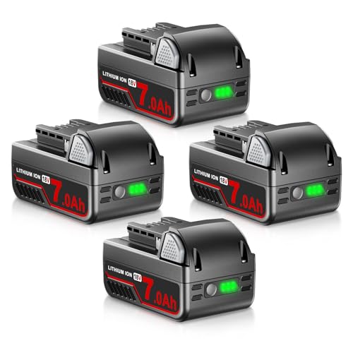 PREZOYE---Paquete-de-4-baterías-de-repuesto-de-18-V-y-7-Ah-(48-11-1840)-para-herramientas-eléctricas-inalámbricas-Milwaukee,-compatibles-con-baterías-de-litio-de-Milwaukee-48-11-1850,-48-11-1812,-48-11-1828,-48-11-1820-y-48-11-1860