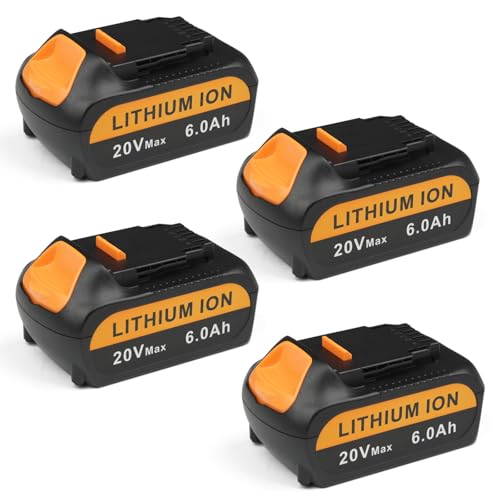 TOMAPEX---Batería-de-repuesto-de-4-unidades-(6000-mAh,-20-V-máx.)-para-Dewalt-(20-V)---Baterías-de-iones-de-litio-compatibles-con-cargadores-y-herramientas-Dewalt-(20-V)