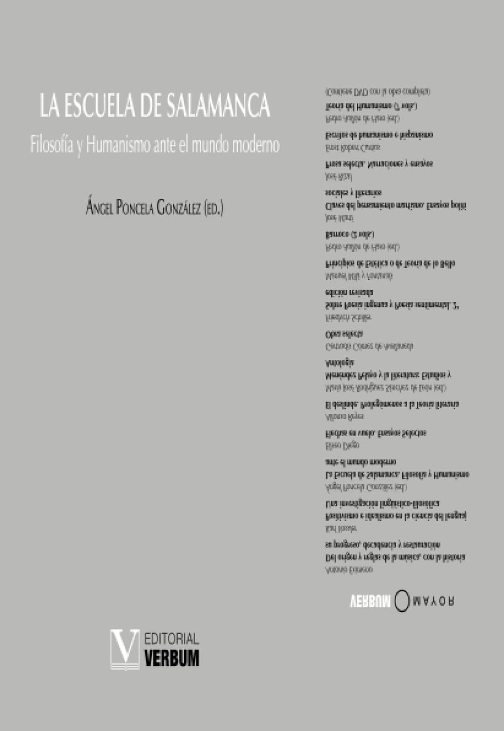 La Escuela de Salamanca: Filosofía y Humanismo ante el mundo moderno (Verbum Mayor)