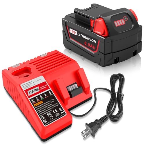 Batería-de-18-V-y-6-Ah-y-cargador-de-doble-puerto-N12-18C-para-Milwaukee-Tools-M12-Mk-18-48-11-1850,-48-11-1860,-48-11-1820,-48-11-1840,-48-11-1815,-48-11-1830-y-48-11-1870.-Carga-rápida.