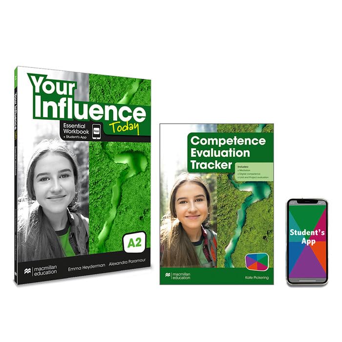 Libro: YOUR INFLUENCE TODAY A2 Essential Workbook, Competence Evaluation Tracker y Student's App