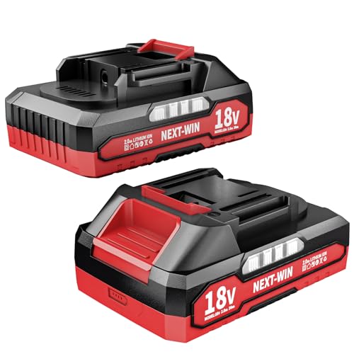 NEXT-WIN---Batería-de-repuesto-(2-unidades)-para-Makita-de-18-V-y-2-Ah,-compatible-con-baterías-recargables-BL1860,-BL1820,-1830B,-1840B-y-1850B-de-18-V,-compatible-con-herramientas-Makita-de-18-V-(roja)