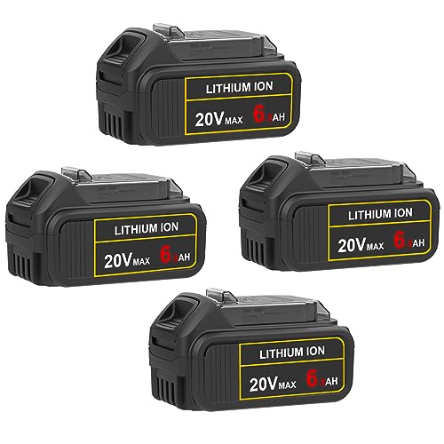 AYTXTG---Paquete-de-4-baterías-de-repuesto-DCB206-de-20-V-y-6-Ah-para-Dewalt-20-Volt-MAX-(iones-de-litio),-compatible-con-herramientas-inalámbricas-Dewalt-20-V-Max-XR-DCB206-DCB204