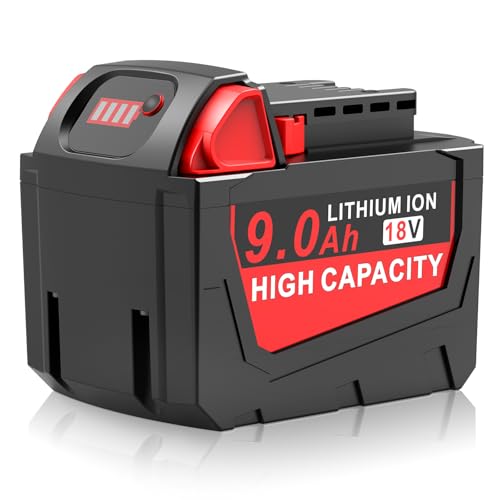 Batería-de-9.0-Ah-de-repuesto-para-Milwaukee-de-18-V.-Capacidad-ultraalta.-Compatible-con-baterías-de-litio-de-18-voltios-de-Milwaukee:-48-11-1852,-48-11-1850,-48-11-1840,-48-11-1890,-48-11-1828,-48-11-1820-y-48-11-1815.