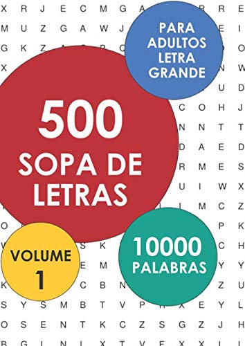 Libro: 500 Sopa De Letras Para Adultos, Letra Grande: Volume 1