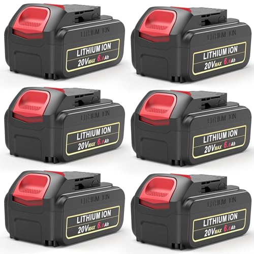 PENGJBATTER---Paquete-de-6-baterías-de-litio-de-20-V-y-6-Ah-para-DeWalt-20-V-Max.-Alta-capacidad,-compatible-con-herramientas-eléctricas-de-20-V-DCB206,-DCB205,-DCB208-y-DCF/DCD/DCG.