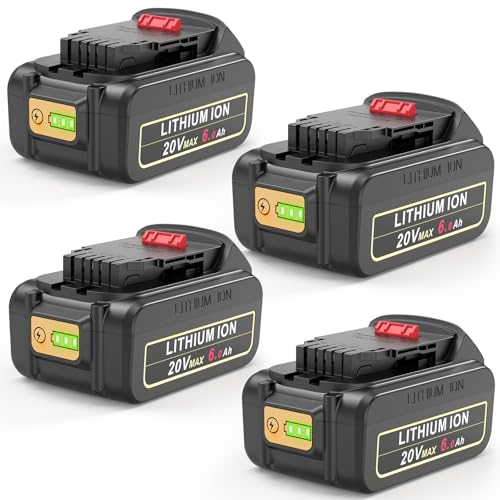 4-paquetes-de-repuesto-para-batería-DeWalt-20-V-Max,-batería-de-litio-de-alta-capacidad-de-6.0-Ah,-compatible-con-baterías-DeWalt-de-20-V-DCB206-DCB205-DCB208-DCB201-y-herramientas-eléctricas-de-20-voltios-de-las-series-DCF/DCD/DCG.