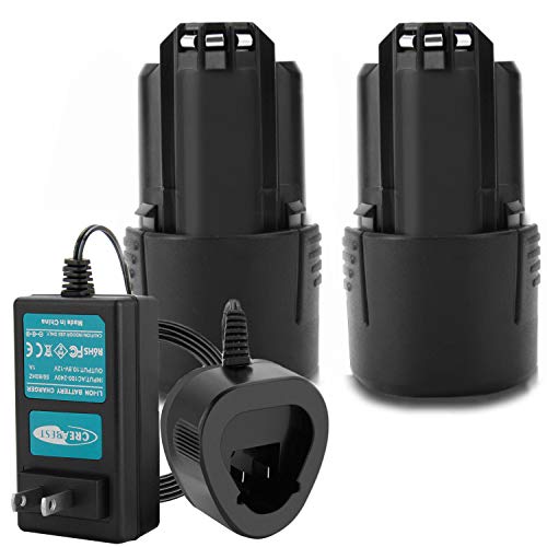 Creabest---Nuevos-paquetes-de-2-baterías-de-3,0-Ah-de-repuesto-para-Bosch-de-10,8-V-(BAT411,-BAT411A,-BAT412,-BAT412A,-BAT413,-BAT413A,-BAT414,-D-70745,-2607336013,-26073360,-cargador-de-batería-de-iones-de-litio-de-10,8-V-a-12-V)