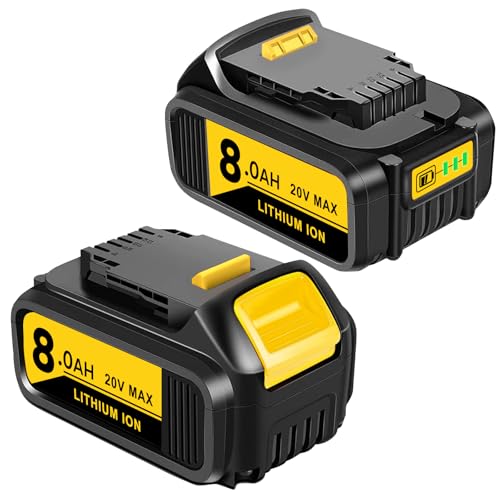 Kulatiom---Batería-de-repuesto-para-Dewalt-(2-unidades,-8,0-Ah,-20-V),-compatible-con-herramientas-eléctricas-inalámbricas-Dewalt-DCB206,-DCB204,-DCB200-y-DCB180-(2-unidades,-8,0-Ah)