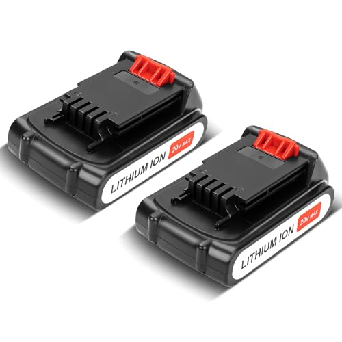 Batería-de-iones-de-litio-Orstaimer-LBXR20-(2-paquetes,-20-V,-3000-mAh),-compatible-con-herramientas-eléctricas-inalámbricas-Black-and-Decker-de-20-V-máx.-(LB20,-LBX20,-LBX4020)