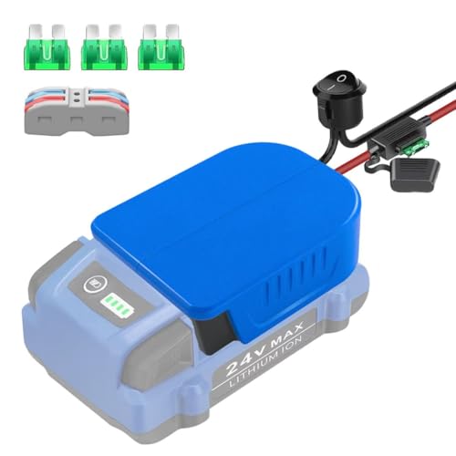 Laimiao---Paquete-de-2-adaptadores-para-batería-Kobalt-de-24-V-máx.,-kit-con-fusibles-y-terminales-de-cable,-cable-de-14-AWG,-conector-de-alimentación-para-coches-de-juguete-RC,-robótica-y-camiones-RC