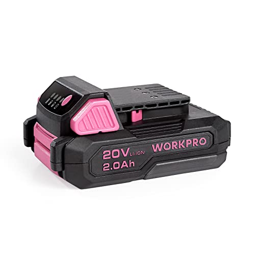Batería-de-iones-de-litio-de-repuesto-WORKPRO-de-20-V-y-2,0-Ah-para-taladro-atornillador-inalámbrico-rosa-de-20-V-(W004580AE)