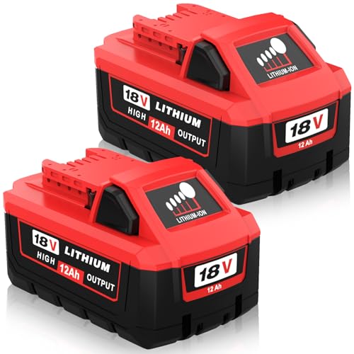 2-paquetes-de-baterías-de-iones-de-litio-de-12000-mAh-y-18-voltios-para-Milwaukee-M-18,-12-Ah-de-alto-rendimiento,-compatibles-con-baterías-Milwaukee-de-18-V:-48-11-1880,-48-11-1865,-48-11-1862,-48-11-1852-y-48-11-1850-(rojas).