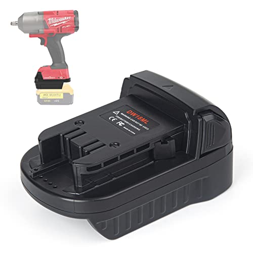 Adaptador-de-batería-Dewalt-a-Milwaukee.-Convierte-baterías-de-litio-DeWalt-de-18-V-a-20-V-en-herramientas-eléctricas-inalámbricas-Milwaukee-M18-de-18-V.