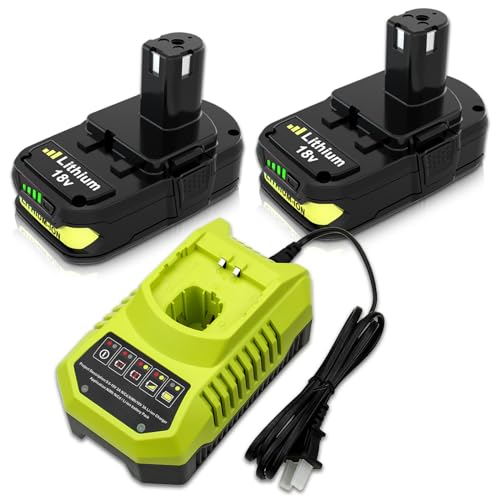 Paquete-de-2-baterías-de-litio-de-3,6-Ah-para-Ryobi-de-18-V-y-cargador-P117.-Compatible-con-herramientas-inalámbricas-Ryobi-de-18-V,-P102,-P103,-P104,-P105,-P107,-P108-y-P109-(verde).