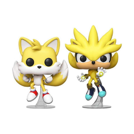 Funko Pop Sonic The Hedgehog - Super Tails & Super Plateado 2 Pack (Exclusivo)