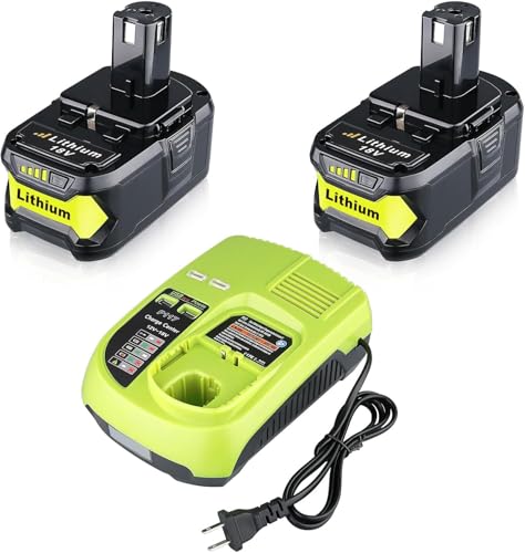 Paquete-de-2-baterías-de-repuesto-de-6,0-Ah-para-Ryobi-de-18-V-con-cargador-P117,-compatible-con-Ryobi-de-18-V,-P102,-P103,-P104,-P105,-P107,-P108-y-P109.-Kit-de-batería-y-cargador.