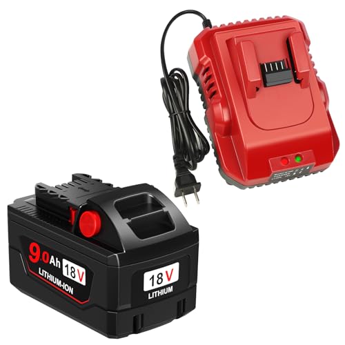 Paquete-de-1-batería-de-repuesto-de-9,0-Ah-para-Milwaukee-M18-y-kit-de-cargador-compatible-con-herramientas-eléctricas-inalámbricas-de-batería-M18-Milwaukee-48-11-1852,-48-11-1850,-48-11-1840,-48-11-1890,-48-11-1828-y-cargador-original.