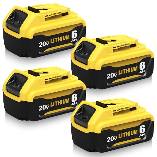 Paquete-de-4-baterías-de-litio-DCB206-de-6.0-Ah-para-Dewalt-20-V-Max.-Compatible-con-Dewalt-20-V.-Compatible-con-herramientas-eléctricas-inalámbricas-DCB206,-DCB201,-DCB203,-DCB207,-DCB205-y-DCB204-(amarillas).