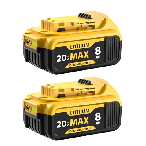 Paquete-de-2-baterías-Dianzoique-de-8000-mAh-de-repuesto-para-Dewalt-20-V-Max.-Compatible-con-DCB206,-DCB201,-DCB203,-DCB207,-DCB205-y-DCB204.-Compatible-con-herramientas-eléctricas-inalámbricas-y-cargadores-Dewalt-de-20-V.