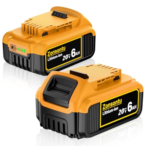Batería-Zonsontu-de-20-V-y-6-Ah-máx.,-compatible-con-herramientas-eléctricas-inalámbricas-y-cargadores-Dewalt-DCB200-de-las-series-DCD/DCF/DCG-(batería-no-original)