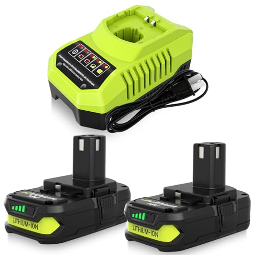 Dosctt---Paquete-de-2-baterías-de-iones-de-litio-de-3600-mAh-y-18-voltios-P102-con-cargador-P117,-compatible-con-Ryobi-(18-V)-P102,-P103,-P104,-P105,-P107,-P108,-P109,-P122,-P117-y-P118-(verde)