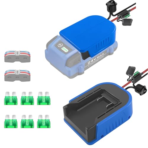 2-paquetes-de-adaptadores-de-batería-Power-Wheel-para-Kobalt-de-24-V-máx.,-kit-convertidor-Power-Wheels-DIY-con-fusibles,-cable-de-14-AWG-e-interruptor-de-control.-Ideal-para-coches-de-montar-DIY,-juguetes-RC-modificados,-camiones-RC-y-robótica.