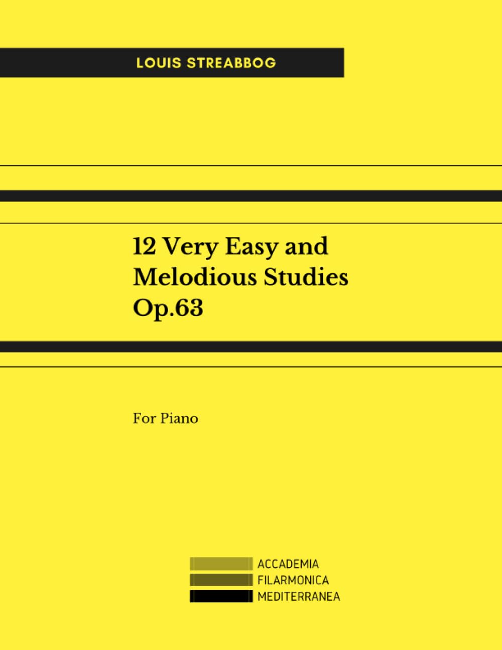 Libro: 12 Very Easy and Melodious Studies Op.63 For Piano