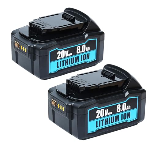 HAPPLYS-[Paquete-de-2]-Batería-de-repuesto-de-8,0-Ah-para-Dewalt-20-V-Max,-compatible-con-Dewalt-20-V-DCB200-DCB208-DCB204-DCB206-DCB205-DCB203,-indicador-LED,-herramientas-inalámbricas,-batería