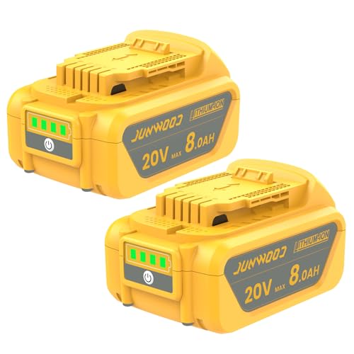 JUNWOOD---Paquete-de-2-baterías-de-litio-de-8,0-Ah-para-herramientas-inalámbricas-Dewalt-Max-XR-de-20-V-(DCB180,-DCB205,-DCB206,-DCB206-2,-DCB200,-DCB204,-DCB204BT-2,-DCB203,-DCB201,-DCB207)