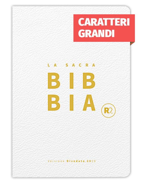 Libro: Bibbia R2 Caratteri Grandi - Copertina Pelle Bianca