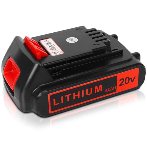 Batería-20v-para-Black+Decker-Litio:-Baterías-20-Voltios-Máx.-4.0-ah-Reemplazo-Compatible-con-Herramientas-Eléctricas-Inalámbricas-XR-Paquete-de-Ion-de-Litio-Taladro-20voltios-lbxr20-lbxr2020-lbx20-lbxr2520-lb2x4020-lb2xr20