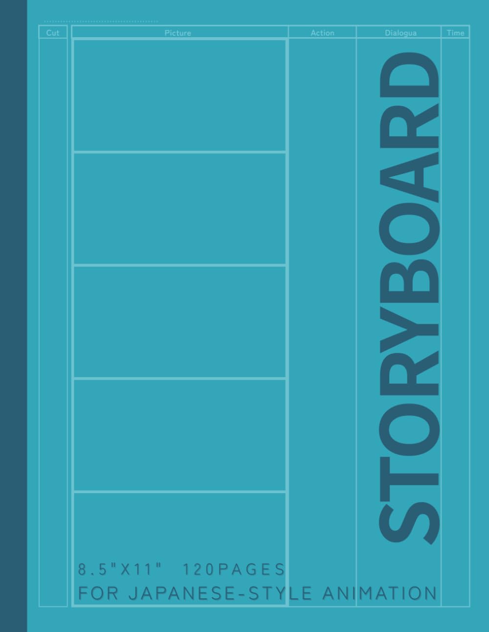 Libro: Storyboard Notebook – Japanese-Style Animation Frame Template: 5-Frame Vertical Layout | 8.5” x 11” | For Animators, Creators, and Visual Storytellers