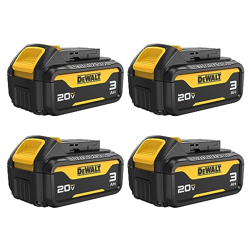 Batería-DEWALT-20V-MAX-con-indicador-de-carga-LED,-3-amperios-hora,-paquete-de-4-(DCB200-4)
