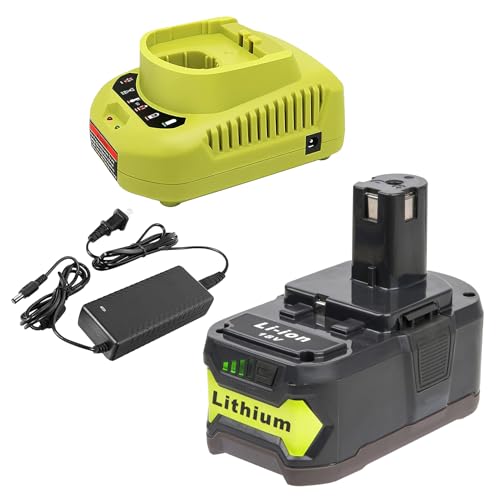 Combo-de-batería-y-cargador-Chgdkjy-de-5.0-Ah-y-18-V-para-herramientas-inalámbricas-Ryobi-P102,-P103,-P104,-P105,-P107,-P108,-P109-y-P122,-y-cargador-P118B.