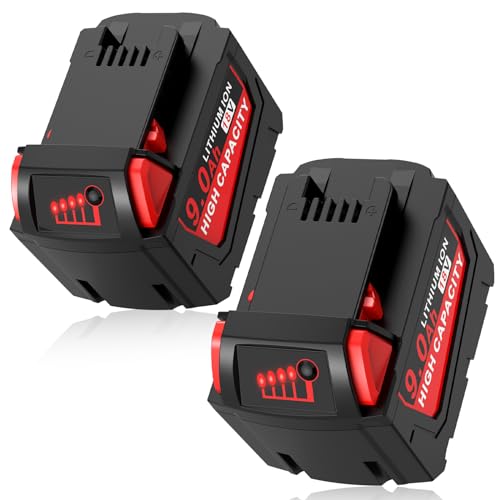Batería-de-repuesto-Cukect-de-18-V-y-9-Ah-para-todas-las-herramientas-eléctricas-inalámbricas-Milwaukee-MK18-MK18B-(48-11-1850,-48-11-1840,-48-11-1852-y-48-11-1815)-(paquete-de-2)