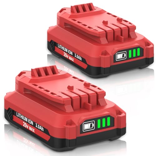 Batería-GERIT-BATT-de-3,0-Ah-y-20-voltios,-compatible-con-baterías-CMCB202-2-de-litio-Craftsman-V20-de-20-V-para-herramientas-eléctricas-inalámbricas-CMCB202,-CMCB201,-CMCB204-y-CMCB204-2-(roja).