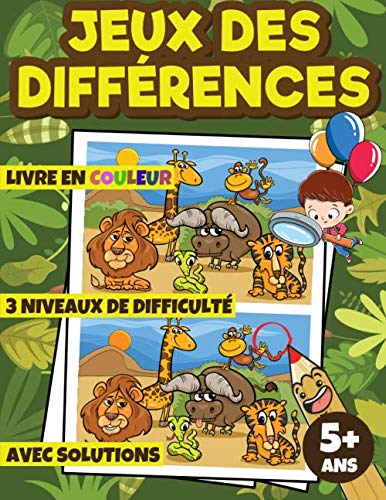 Libro: Jeux des différences 5 ans +: Cherche les differences pour enfants de 5, 6, 7 ans et plus ! Livre entièrement en couleur (Format Géant), Cahier de ... défis Cherche et trouve) (French Edition)