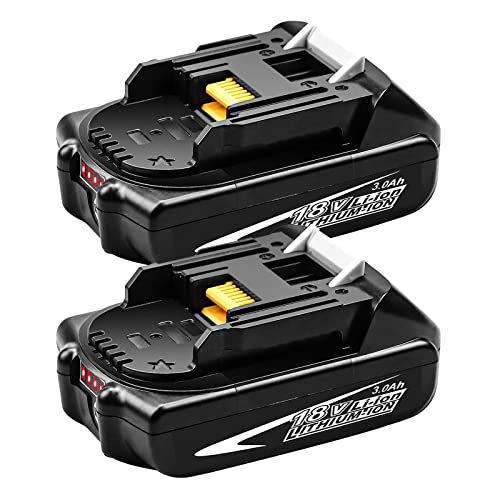 GERIT-BATT-3000mAh-BL1815---Batería-de-repuesto-de-18-V,-compatible-con-baterías-de-18-V-BL1815,-BL1830,-BL1830B,-BL1840B,-BL1850B,-BL1860B,-herramientas-eléctricas-inalámbricas-LXT-400-con-indicador-LED-(BL1830)-(negro)