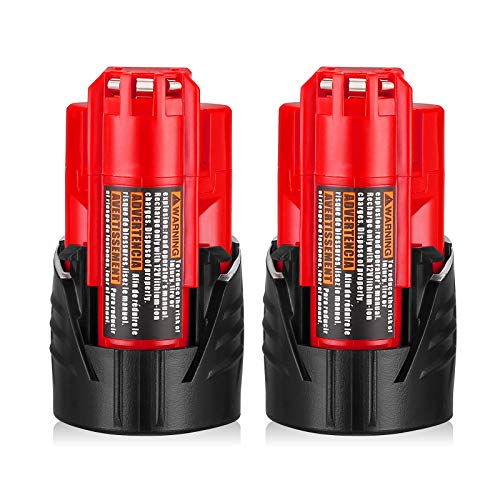 LORDONE---Batería-de-repuesto-M12-de-3,0-Ah-para-Milwaukee-(12-V)-para-XC-48-11-2411,-48-11-2420,-48-11-2401,-48-11-2402,-48-11-2430,-48-11-2440,-48-11-2460-y-48-11-2412-(2-unidades)
