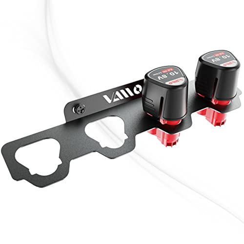 Soporte-para-batería-Milwaukee-M12-de-12-V-compatible-con-VAIIO,-ranuras-reforzadas-de-hierro-forjado-para-baterías,-organizador-de-pared-para-baterías-Stealth,-almacenamiento-en-garaje,-talleres,-estanterías-y-estuches.-Base-para-batería-nueva.
