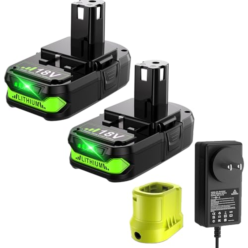 Batería-de-iones-de-litio-POWTREE-P107-de-3800-mAh-y-18-V-para-Ryobi-(18-V)-y-cargador-(P117,-P118,-P108,-P107,-P104,-P105-y-P103),-compatible-con-la-herramienta-inalámbrica-Ryobi-ONE+-de-18-V-(2-unidades)