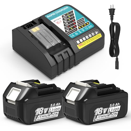 CHAUNVEN---Paquete-de-2-baterías-y-cargadores-de-5,0-Ah-y-18-V-para-Makita-(ion-de-litio,-BL1850B,-BL1830B,-BL1840B,-BL1860B-y-BL1815B),-compatibles-con-cargadores-y-herramientas-eléctricas-Makita.