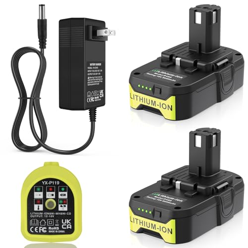 Paquete-de-2-baterías-de-repuesto-Ryobi-de-18-V-y-3,0-Ah-P103,-compatibles-con-cargadores-Ryobi-de-18-V,-carga-rápida-P119-Combo,-compatibles-con-herramientas-de-18-V-P100,-P102,-P104,-P105,-P107,-P108,-P109-y-P190.