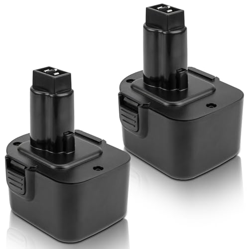 2-paquetes-de-baterías-de-repuesto-de-12-V-y-3600-mAh-compatibles-con-Dewalt,-12-V,-3,6-Ah,-DC9071,-DW9072,-DW9071,-DE9074,-DE9037,-DE9071,-DE9072,-DE9075-(negro)